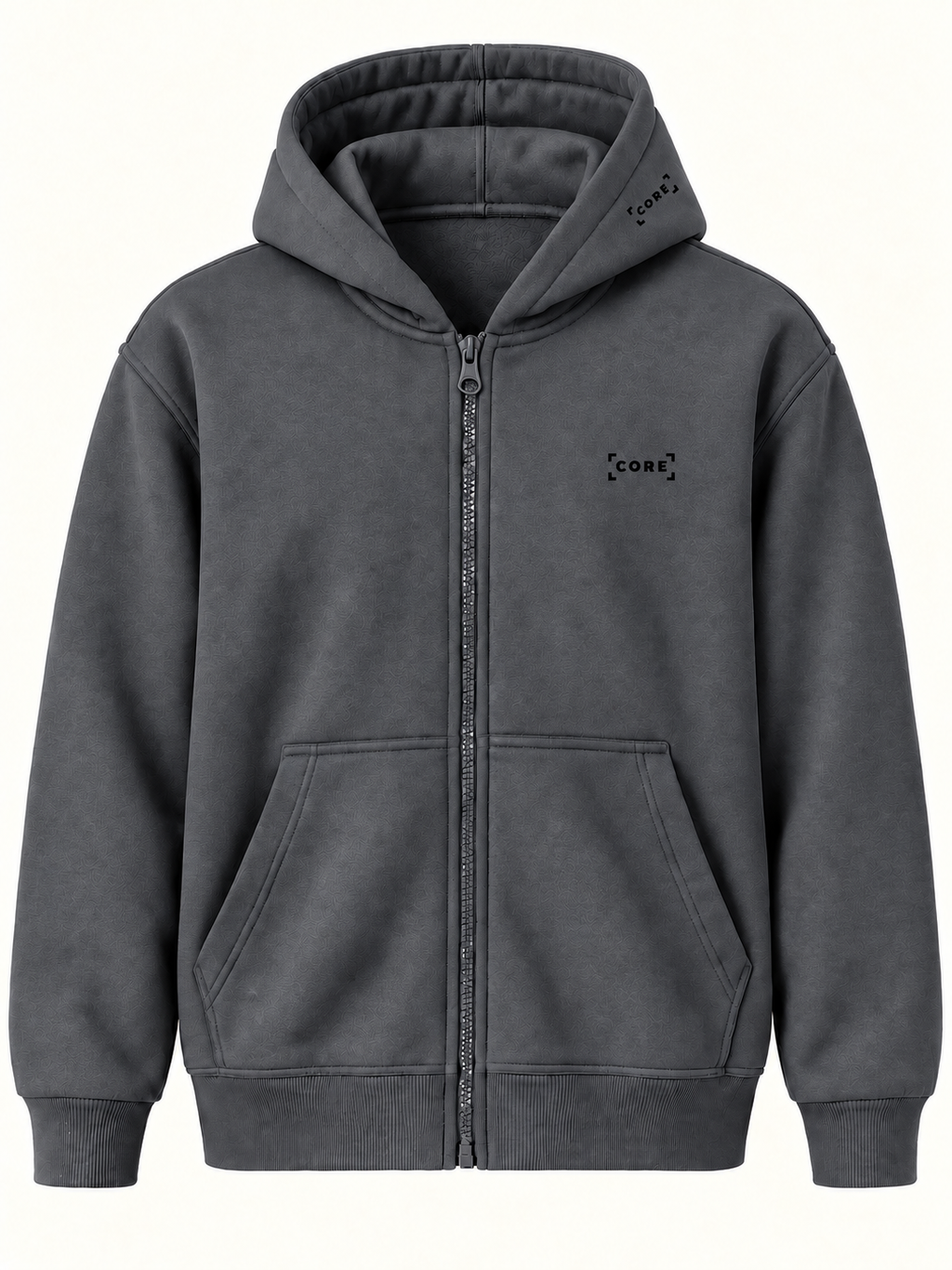 CORE Zip Hoodie 460g — Dark Grey