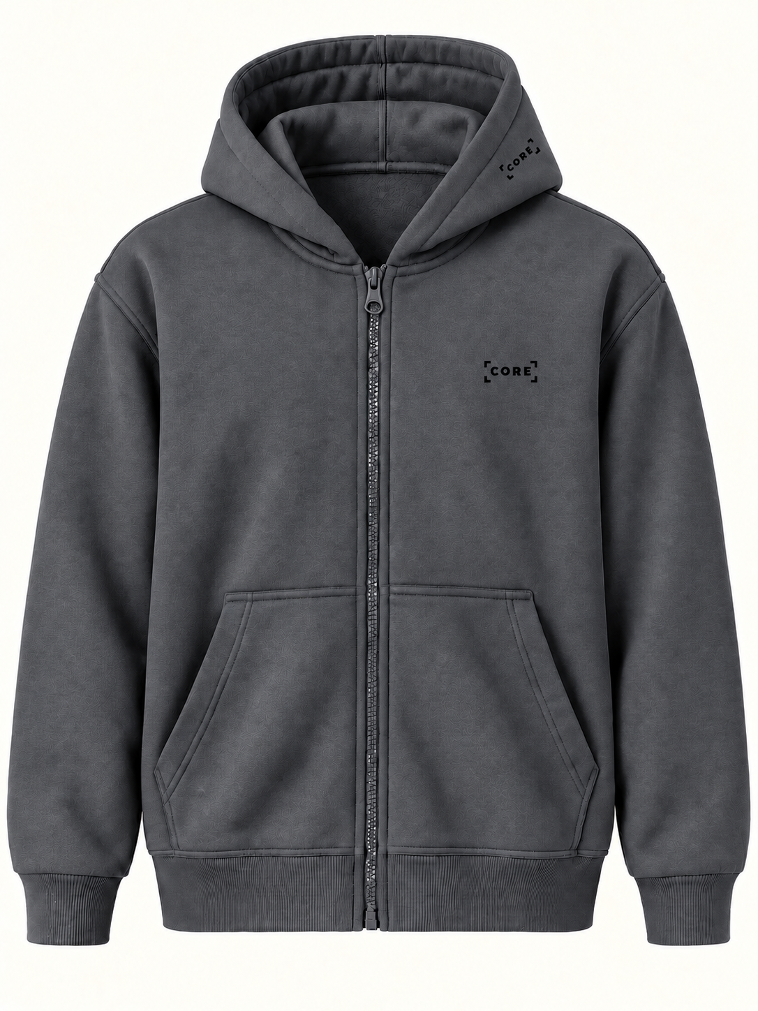 CORE Zip Hoodie 460g — Dark Grey