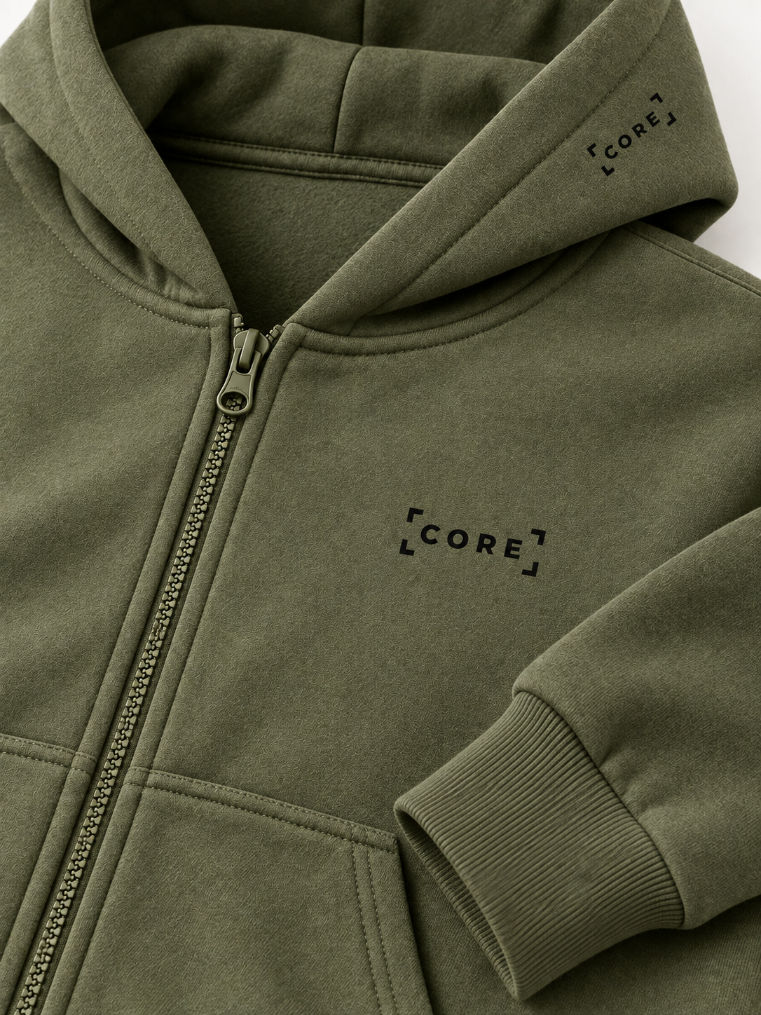 CORE Zip Hoodie 460g — Olive