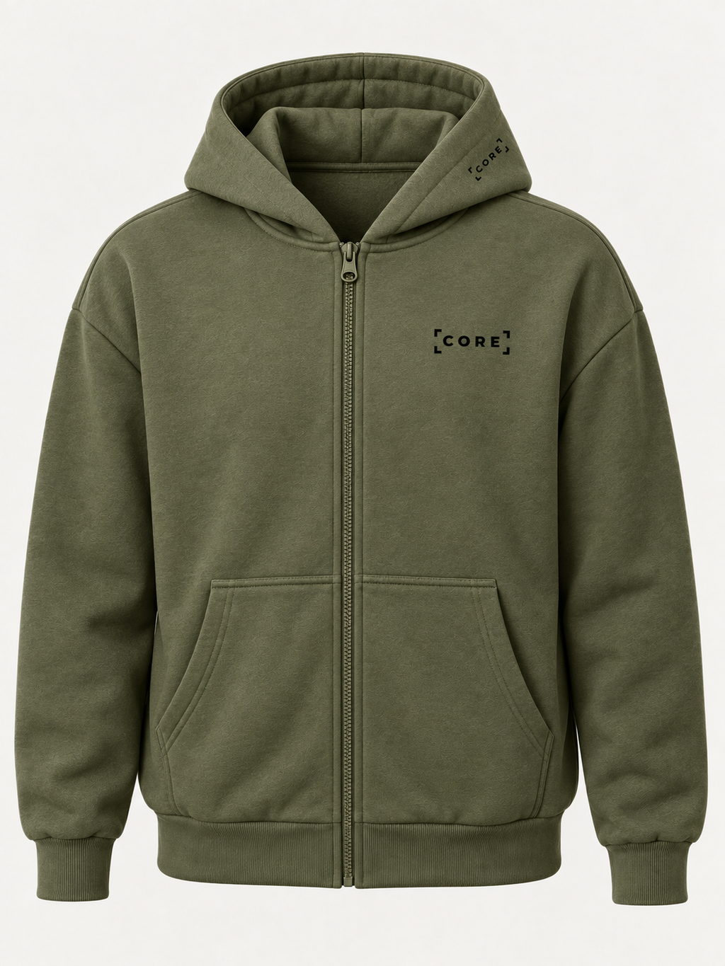 CORE Zip Hoodie 460g — Olive
