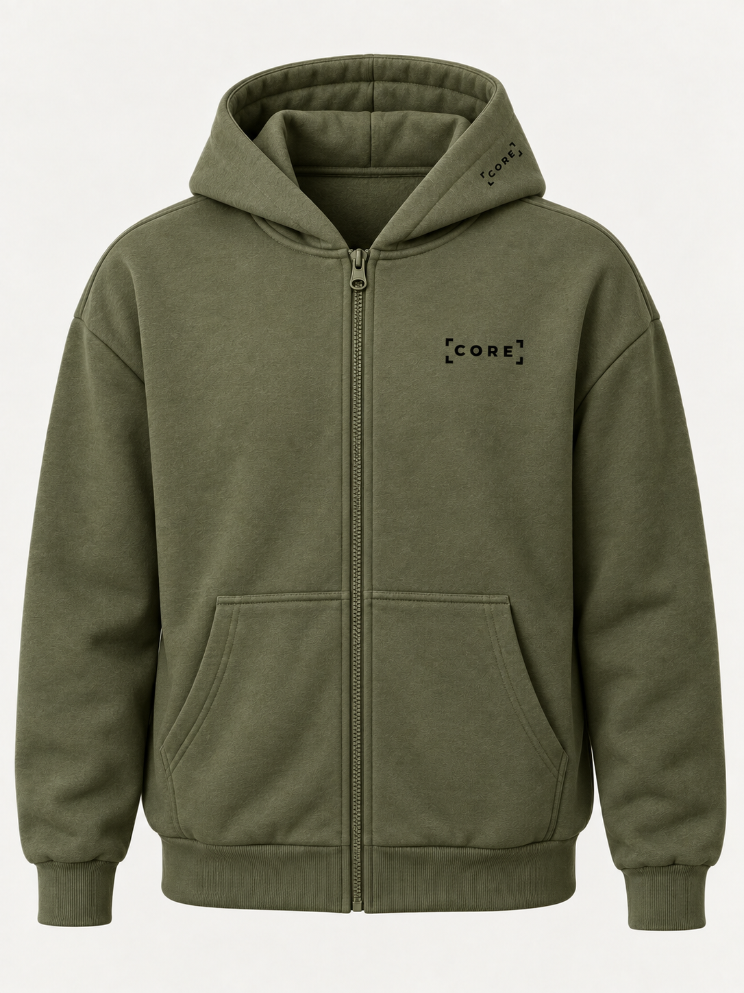 CORE Zip Hoodie 460g — Olive