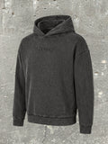 CORE Hoodie Acid Wash 300g — Czarny Vol. 1