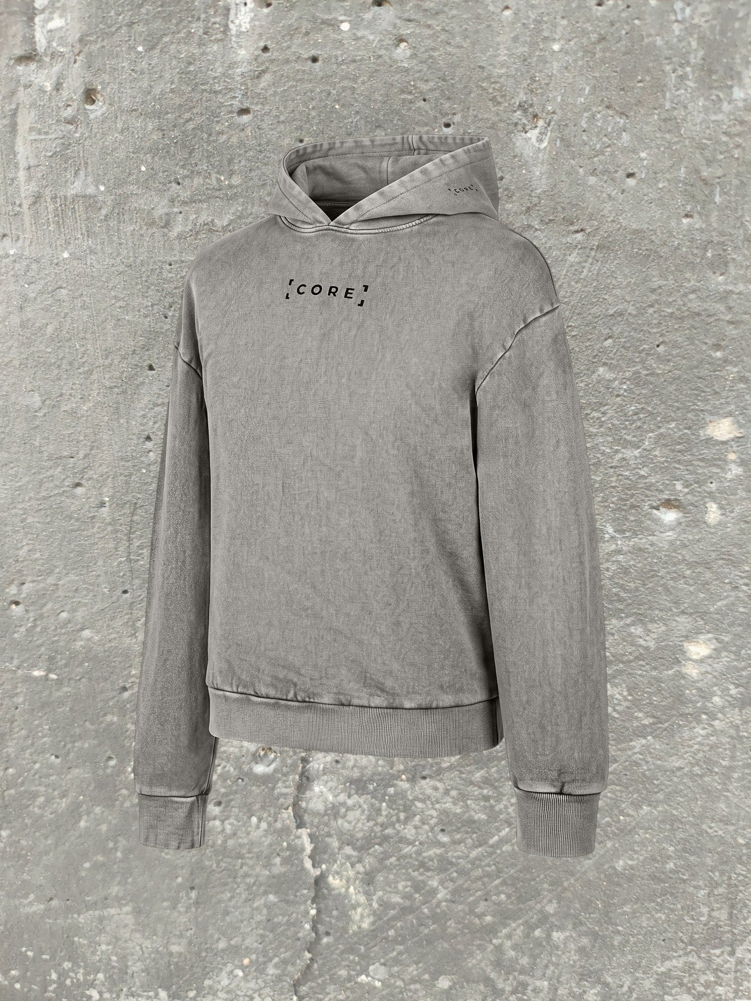 CORE Hoodie Acid Wash 300g — Asphalt Vol. 2